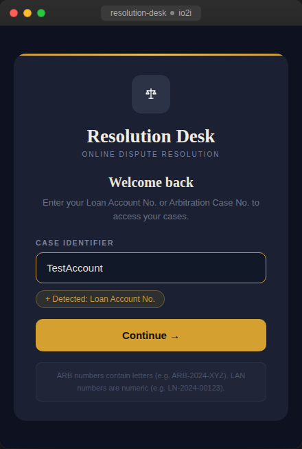 Resolution Desk Sign-in